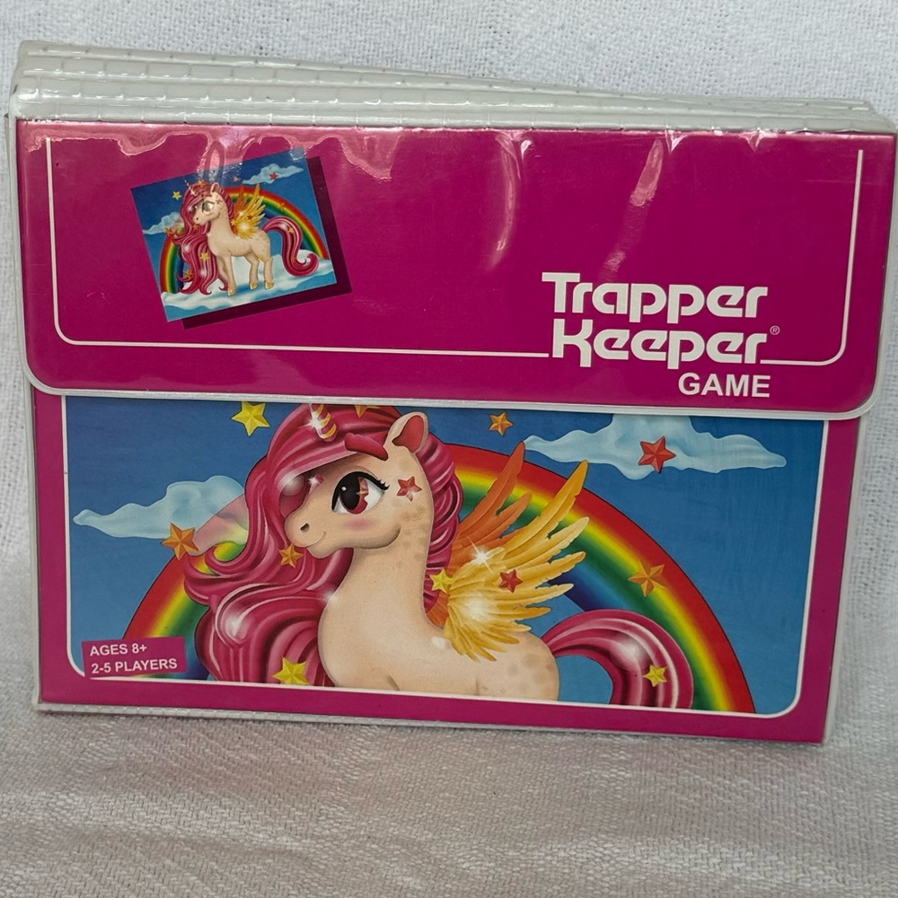Vintage Trapper Keeper Game Pink Unicorn Rainbow 80’s 90’s Toy  Retro